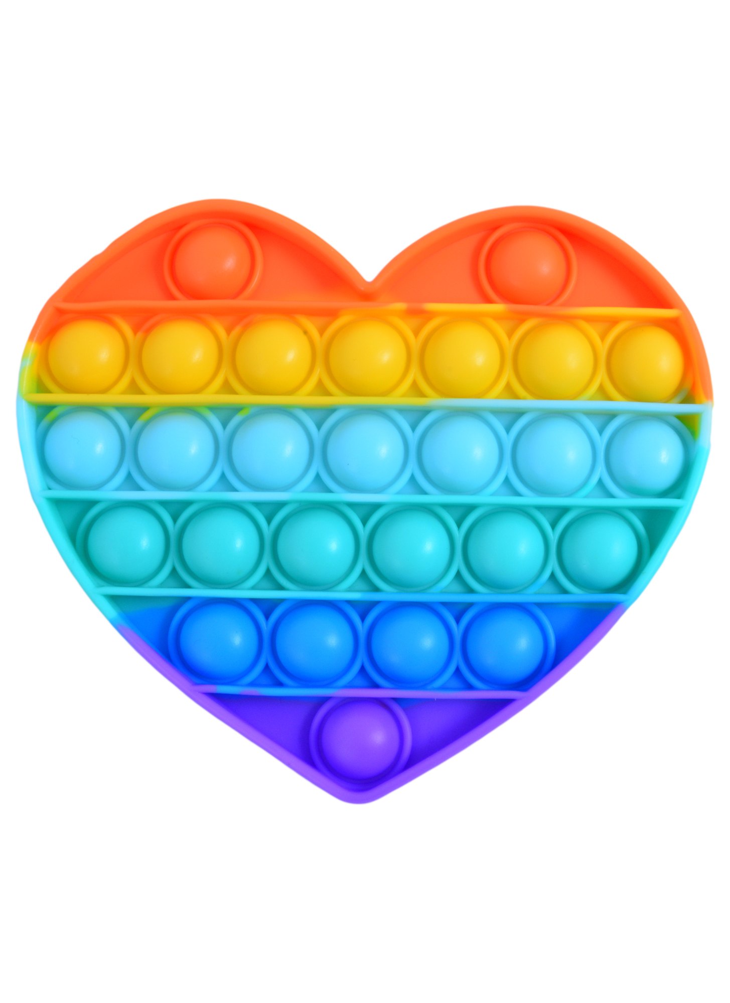 Поп ит Игрушка-антистресс с пузырьками quotРадужное сердце quot 11см х 13см в пакете Арт S0215-12 270₽