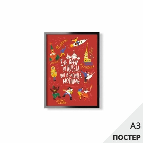 

Постер "Был в России" 29,7*42см, с картонной подложкой