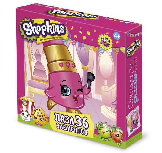 

Пазл, Оригами, 36эл 212*212мм Shopkins Lippy Lips 02748