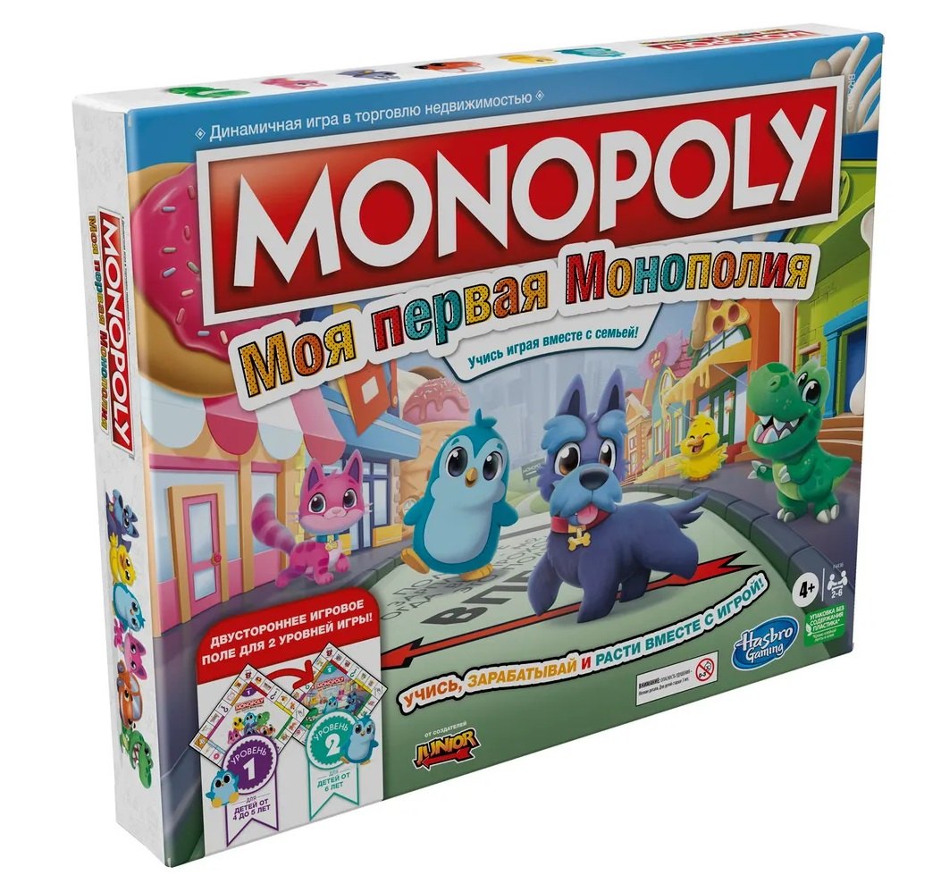 

Игра настольная Hasbro Games Монополия Джуниор 2в1