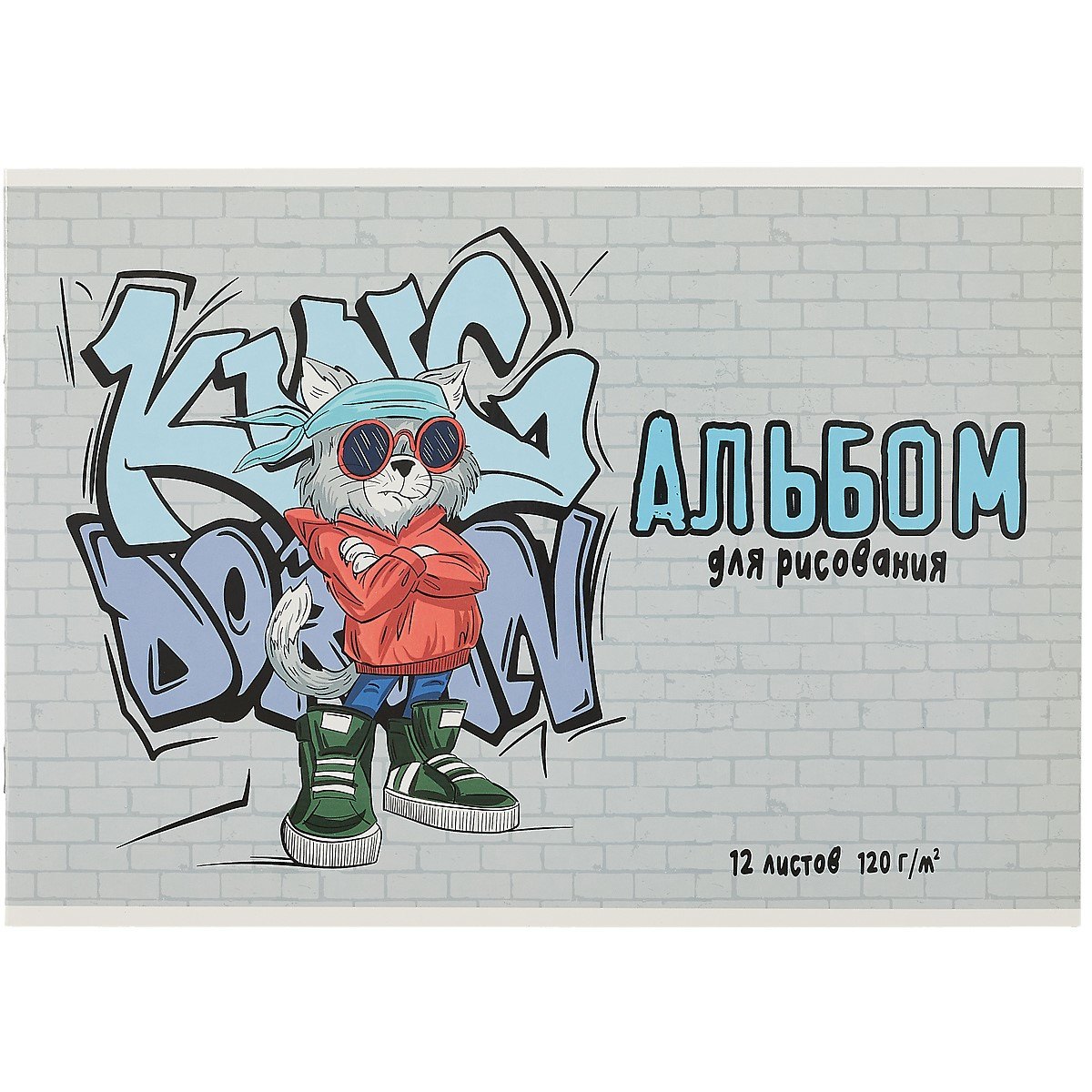 

Альбом для рисования Феникс+, "Стильный кот", А4, 12 листов