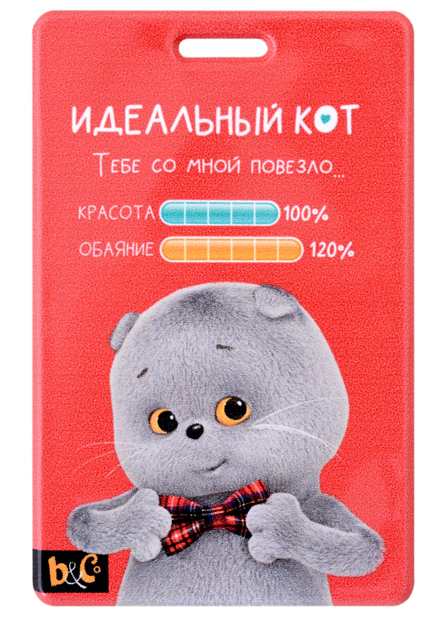 

Чехол для карточек вертикальный Басик Идеальный кот