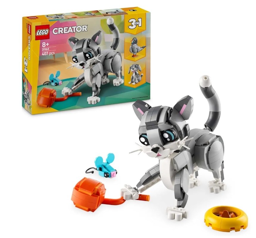 LEGO Creator 3in1 Игривый котёнок 407 деталей 31163 4290₽