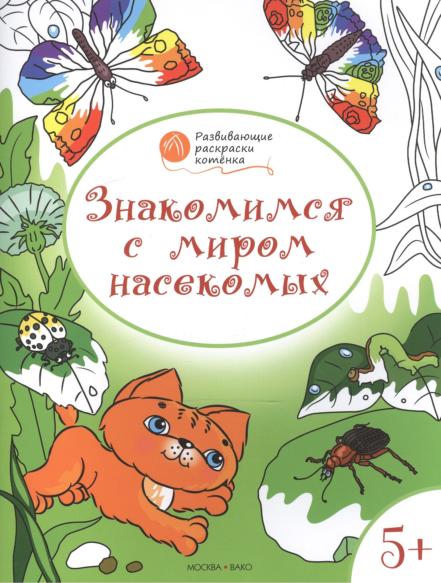 Мёдов Вениамин Маевич: Развивающие раскраски 5+. Знакомимся с миром насекомых