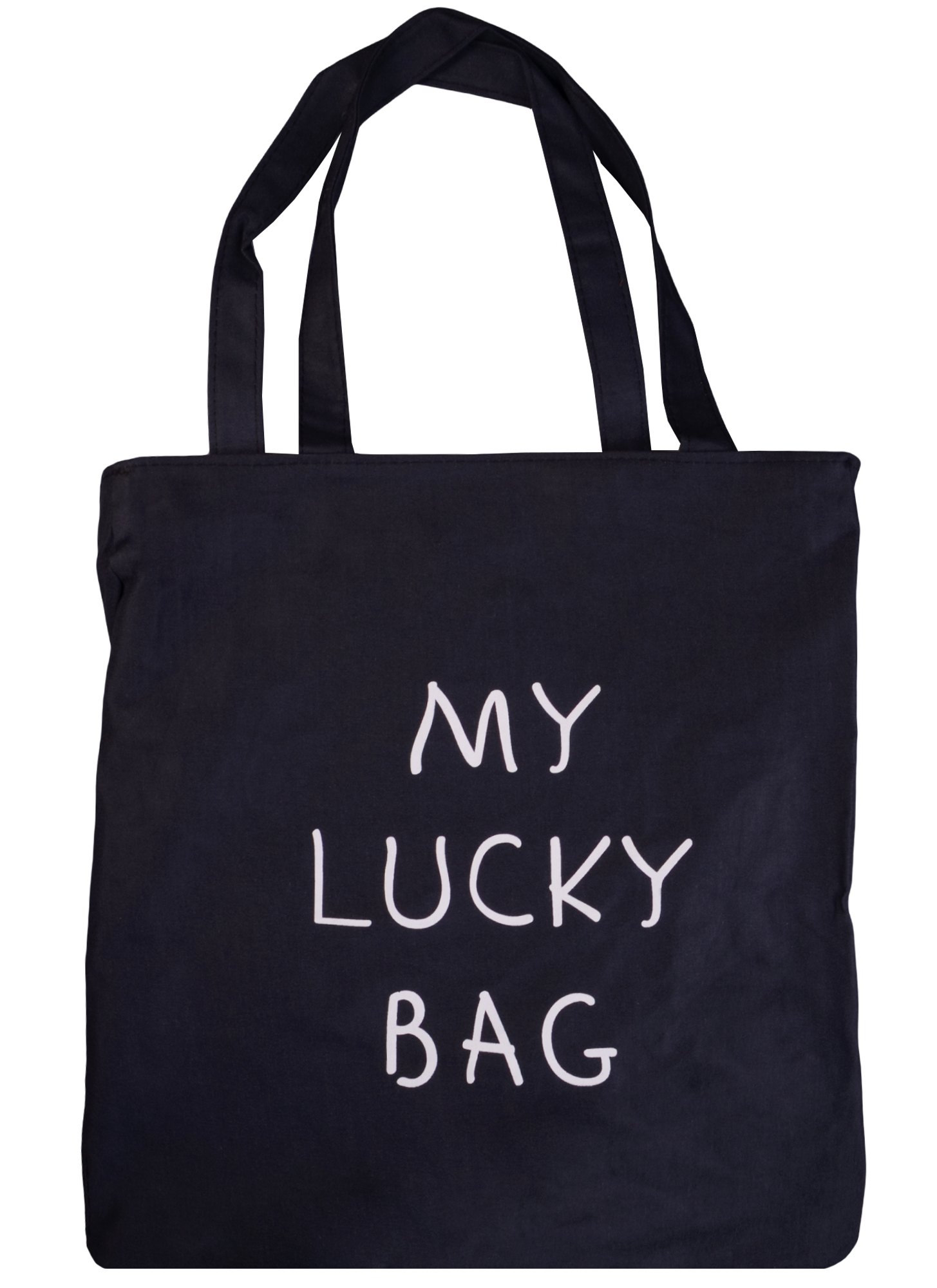 

Сумка-шоппер на молнии My lucky bag черная, 37см.*38см.