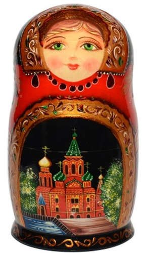 

Сувенир, АКМ, Матрешка 5м СПб h-18см М05-0018-10ВПР
