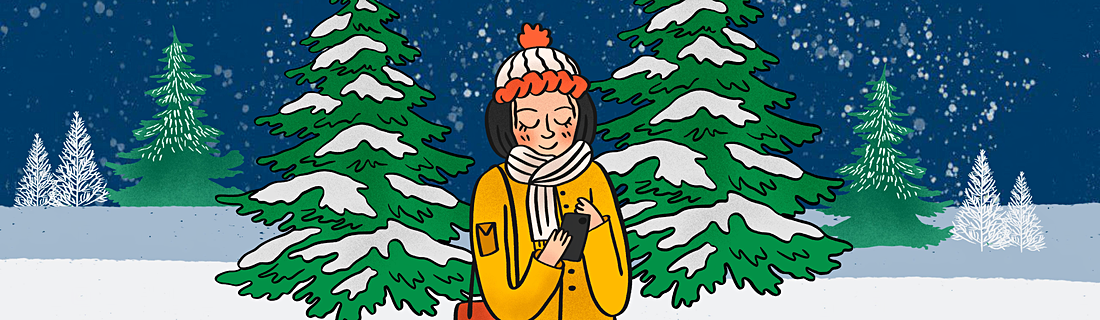 Встречаем зиму: обои на телефон со снежинками, конфетами и не только