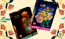 Сезон цветения LEGO. Нарциссы или хризантемы? Решите, что собрать на полочку