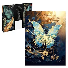 Купить Картина по номерам с поталью "Бабочка в золоте" 30х40 см — Фото №1