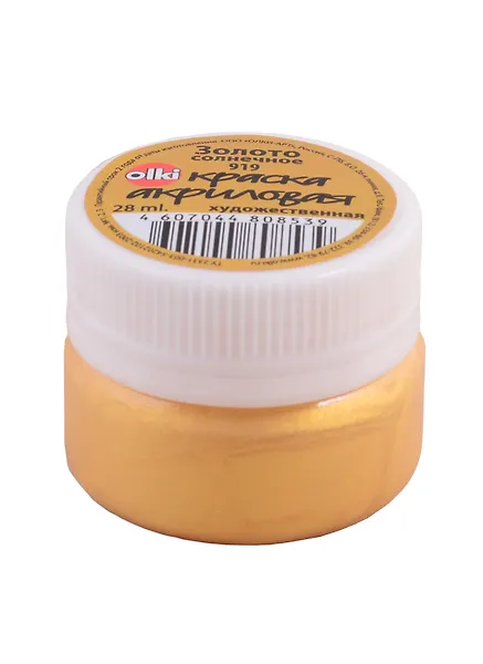 Купить Акрил художественный 28мл, золото солнечное — Фото №1
