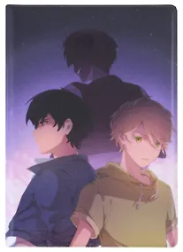 Купить Обложка для паспорта Аниме Синтонимы Два друга (цветн) (Медина Мирай) (ПВХ бокс) (ОП2022-383) — Фото №1