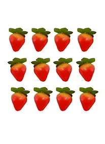 Купить Искусственный декор Клубника в пакете с подвесом , 12 шт — Фото №1