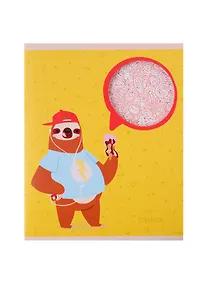 Купить Тетрадь в клетку Unnika, "Каникулы ленивца", 48 листов, в ассортименте — Фото №1