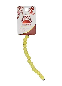 Купить Набор для творчества Бусины керам. на силикон. нити 15шт 8мм B05, моноцвет желтый — Фото №1