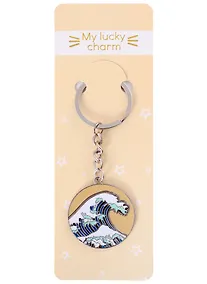 Купить Брелок My lucky charm Кацусика Хокусай Большая волна (металл) — Фото №1