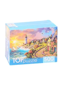 Купить Пазл Прибрежный город и маяк TOPpuzzle 500 элементов ХТП500-4231 — Фото №1