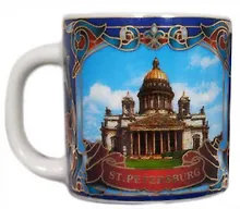 Купить Кружечка фарфоровая "Спас-Исаакий" (4см) — Фото №1
