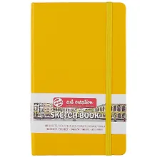 Купить Скетчбук А5 80л "Art Creation" 140г/м2, желт.тв.обл., резинка — Фото №1