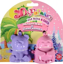 Купить Игровой набор Медвежка и Пингвинка -3D формочка №2 — Фото №1