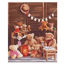 Купить Алмазная мозаика ТРИ СОВЫ "Мишки", 40*50см, холст — Фото №1