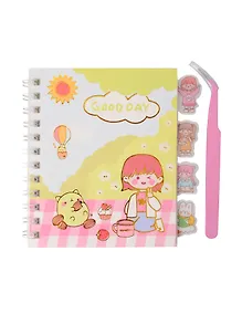 Купить Набор декоративных наклеек в блокноте 12 листов в комплекте с пинцетом размер 90х110 мм Артикул 72280 — Фото №1