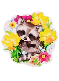 Купить Плакат Енот весенний — Фото №1