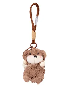 Купить Брелок Собачка с сумочкой коричневая (текстиль) (12см) (12-21082025-F45) — Фото №1