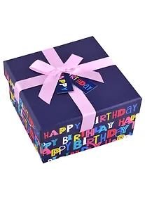 Купить Коробка подарочная "С днем рождения!" 11*11*6,5см. Картон — Фото №1