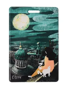 Купить Чехол для карточек вертикальный СПб Ноксо Наедине с Петербургом Двое над городом (ДК2025-502) — Фото №1