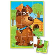 Купить Мягкие пазлы 12 A5 Любимцы Собачка (VT1103-53) (3+) (Vladi Toys) — Фото №1