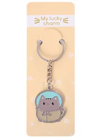 Купить Брелок My lucky charm Котик-космонавт (металл) — Фото №1