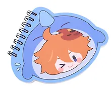 Купить Блокнот 11*10 "Teyvat Zoo Themed Tartaglia" спираль — Фото №1