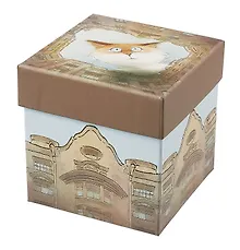 Купить Коробка подарочная СПб "Чувиляева. Кот Арсений. Двор-колодец" 9,5*9,5*10см, картон — Фото №1