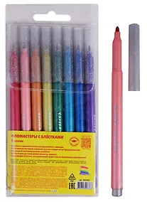 Купить Фломастеры Каляка-Маляка, с блёстками 8 цветов — Фото №1