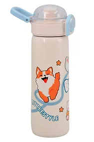 Купить Термобутылка «Корги и кролик» (пластик/металл) (440мл) — Фото №1