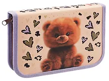 Купить Пенал 1 отделение "Пушистый мишка" 19*13 см, молния — Фото №1