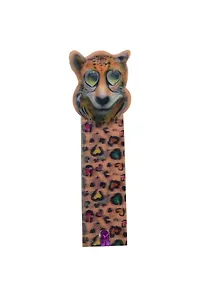 Купить Линейка закладка 3D Леопард (10см) (005) (Мир Открытий) — Фото №1