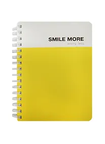 Купить Блокнот А6 96л кл. "Smile more" спираль, ламинация, IN FOLIO — Фото №1