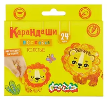 Купить Карандаши восковые 24цв "Каляка-Маляка" утолщенные, круглые — Фото №1