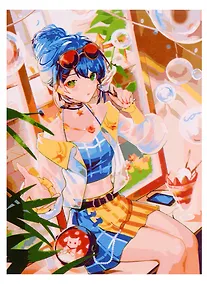 Купить Холст с красками по номерам "Аниме. Мыльные пузыри", 30 х 40 см — Фото №1