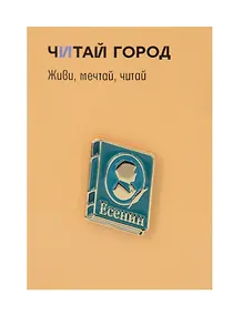 Купить Значок металлический Книга Есенин (КЕ1) — Фото №1