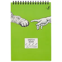 Купить Скетчбук А5 50л "SKETCHBOOK. Hand to hand" белый офсет, 120г/м2, микротекстурир., евроспираль — Фото №1
