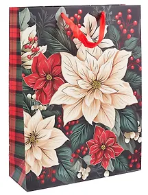 Купить Пакет А3 32*42*11,5 "Зимние цветы" НГ, бум.мат.ламинат — Фото №1