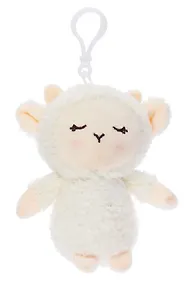 Купить Брелок Овечка с закрытыми глазками (текстиль) (12см) (12-1644-202405-T10) — Фото №1