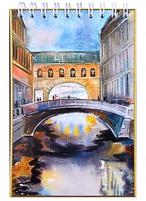 Купить Блокнот, 80л. А6 клетка СПб в акварелях — Фото №1