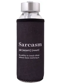 Купить Бутылка в чехле Sarcasm (словарь) (черная) (стекло) (300мл) — Фото №1