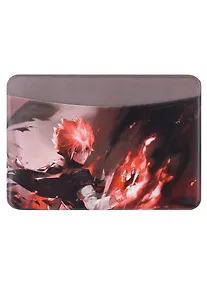 Купить Чехол для карточек горизонтальный Аниме Парень-пламя (Сёнен) (цветной) — Фото №1