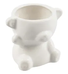 Купить Кашпо Медвежонок (белое) (керамика) (8х8) (12-06650-202306-103) — Фото №1