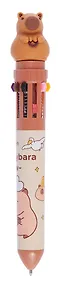Купить Ручка шариковая автоматическая 10 цветов "Wow capybara", в ассортименте — Фото №1