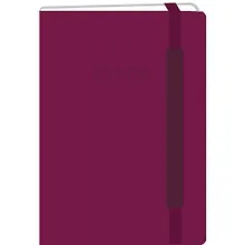 Купить Ежедневник недат. А5 128л "Blank" малиновый, 7Б, иск.кожа, интегр.переплет, торец в цвет обл, на резинке, тонир.блок, ляссе — Фото №1